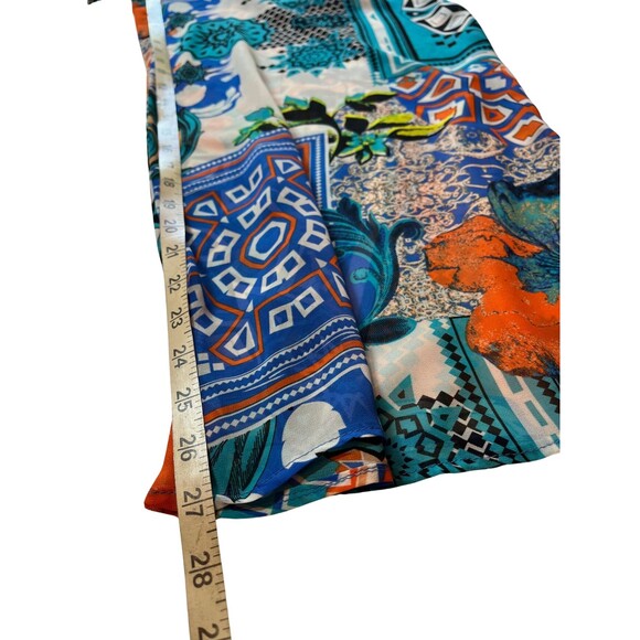 Jealous Tomato Pants Palazzo High Waist Wide Leg Patchwork Boho Flowy Resort M - Picture 8 of 12